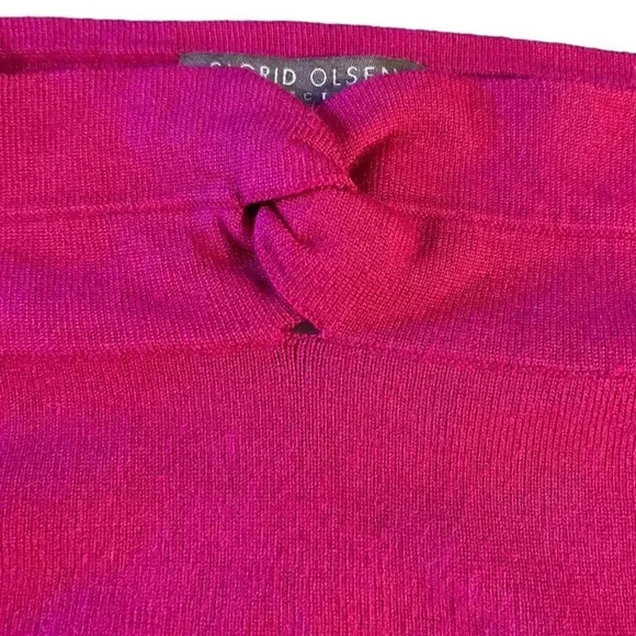 Sigrid Olsen 1X pink silk blend sweater tank with a cute front twist NWT - Picture 7 of 15